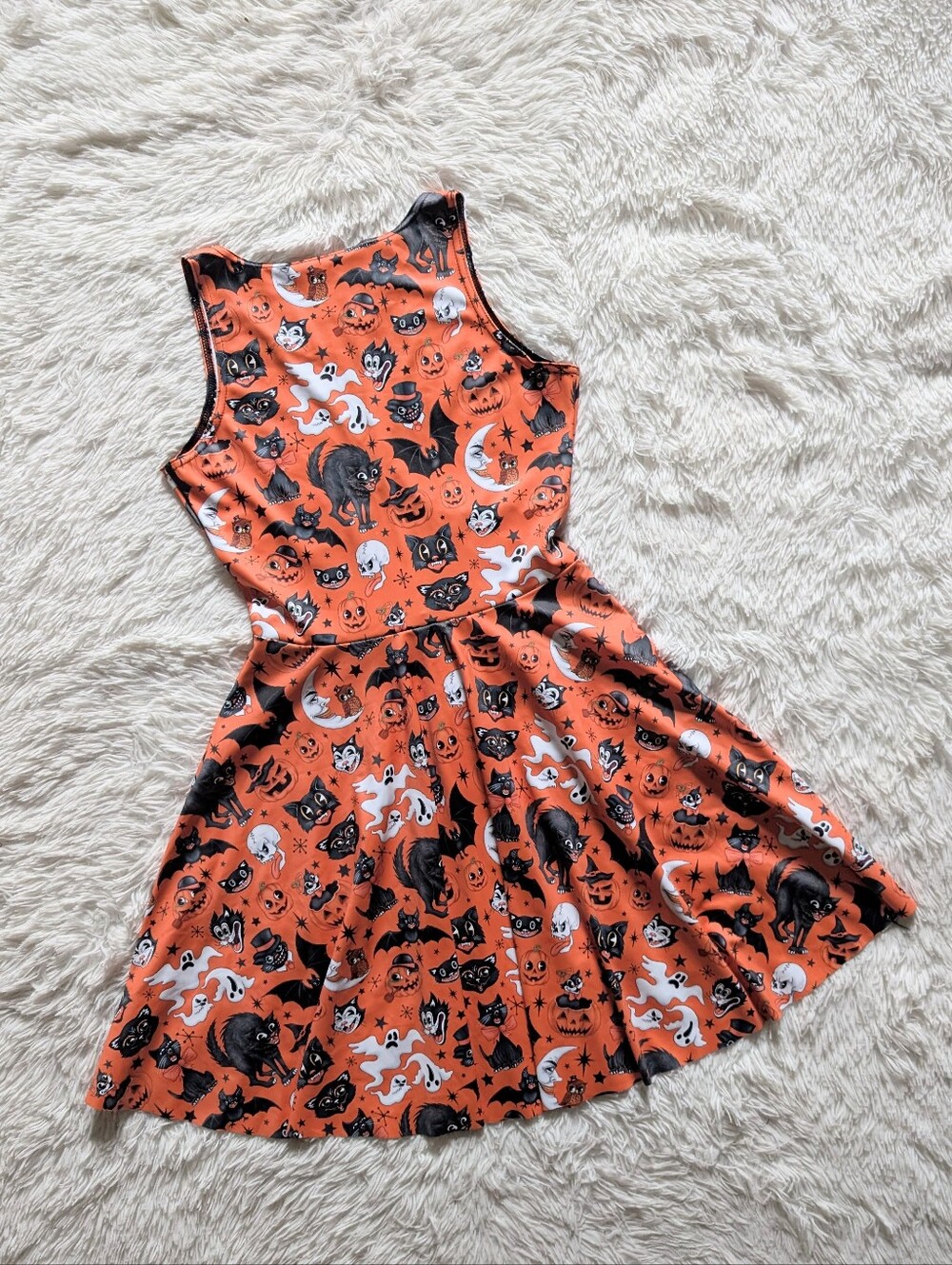 Blackmilk Trick or Treat Pumpkin Orange Retro Halloween Marilyn Dress Small - Picture 7 of 12